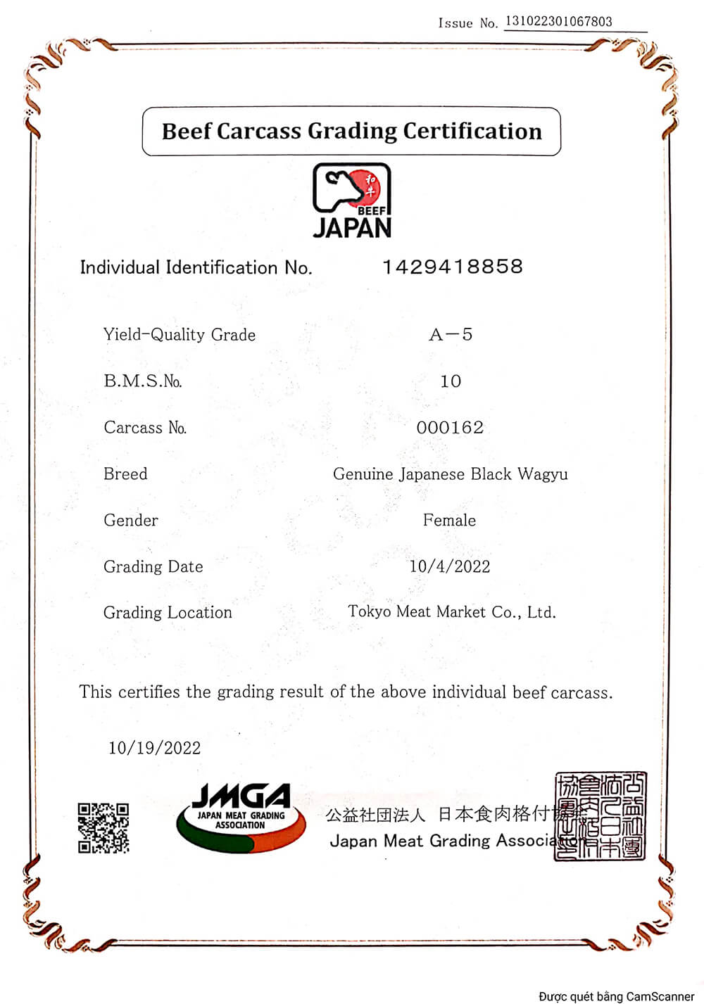 Giấy chứng nhận Olamfoods