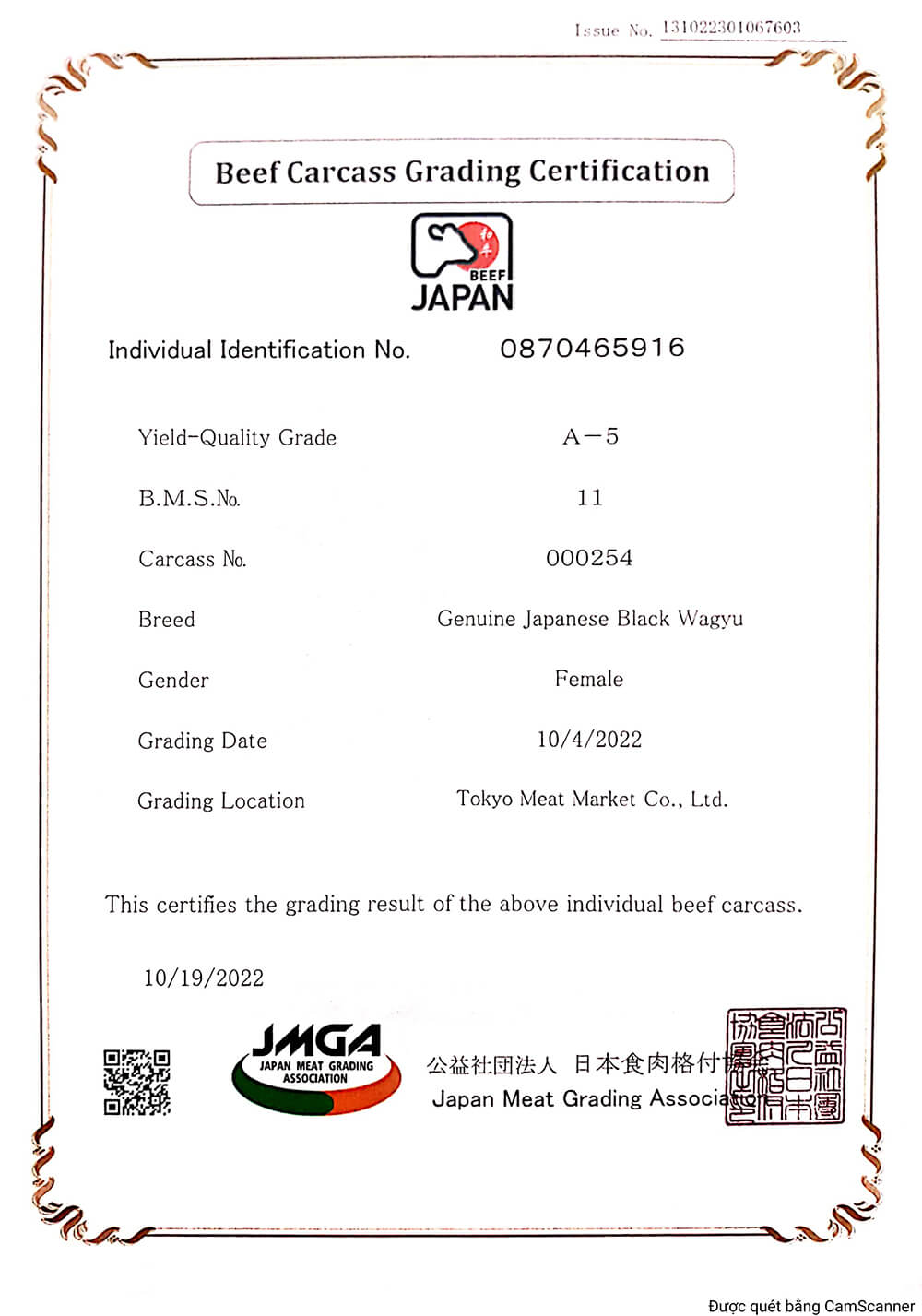 Giấy chứng nhận Olamfoods