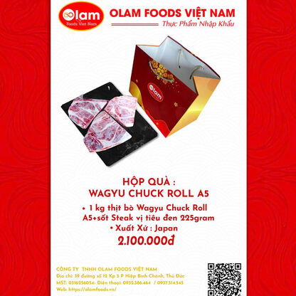 HỘP QUÀ WAGYU CHUCKROLL
