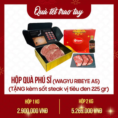 HỘP QUÀ PHÚ SĨ (WAGYU RIBEYE A5)