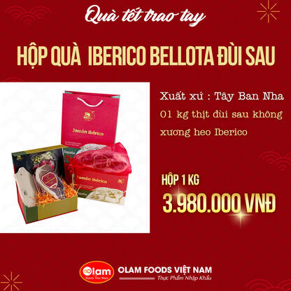 HỘP QUÀ IBERICO BELLOTA ĐÙI SAU