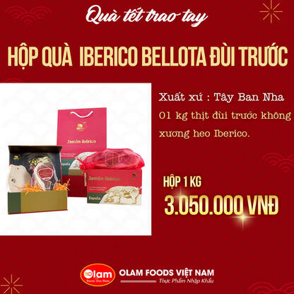 HỘP QUÀ IBERICO BELLOTA ĐÙI TRƯỚC