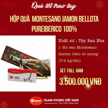 HỘP QUÀ MONTESANO JAMON BELLOTA PUREIBERICO 100%