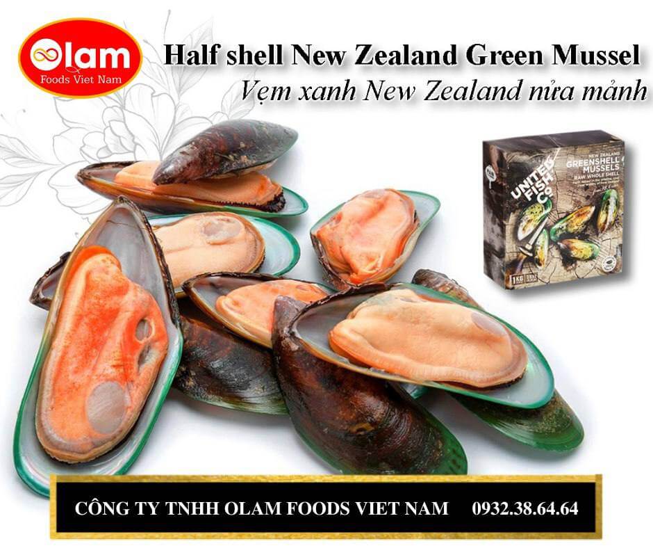 Vẹm Xanh NZ Nửa Mảnh / NZ FZ GREEN MUSSEL  Pena canaliculus