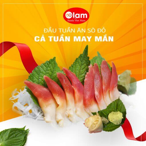 Sò Đỏ HOKKIGAI SASHIMI   刺身用 ホッキ貝  / HOKKIGAI IQF ARCTIC SURF CLAM